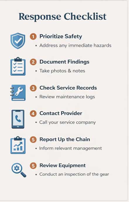Checklist for what restaurant managers should do after suspected used cooking oil theft
